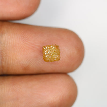 2.6 CT Salt and Pepper Raw Rough Diamond - Uncut African Cube Gemstone - One-of-a-Kind Rough Diamond Ring - Perfect Gift for Her