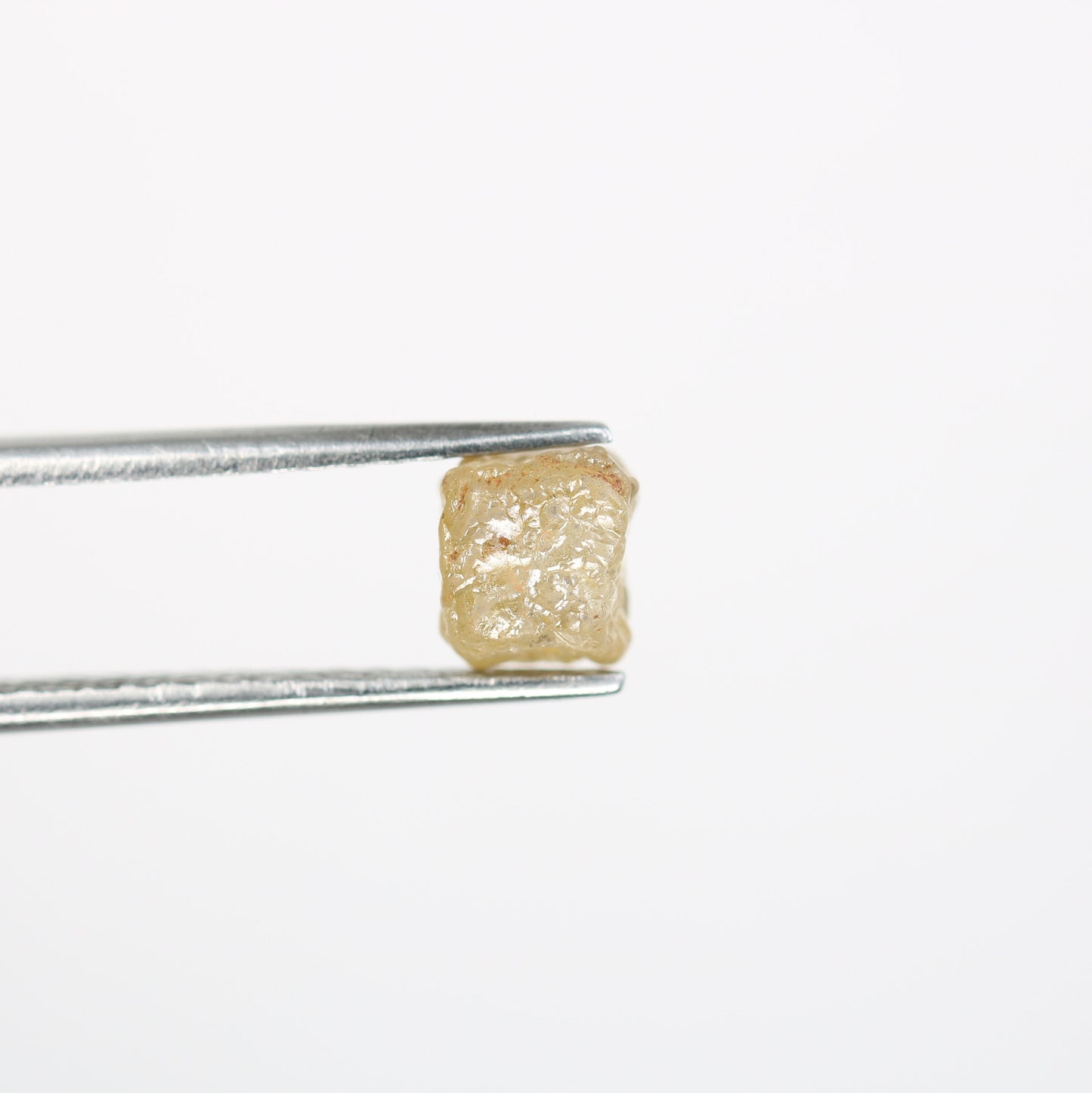 2.2 CT Salt and Pepper Raw Rough Diamond - Uncut African Cube Gemstone - Distinctive Engagement Ring for Her - Elegant Diamond Jewelry Gift