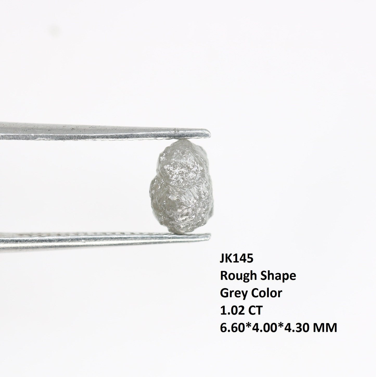 1.02 CT Salt and Pepper Raw Uncut Diamond - African Rough Gemstone - Eco-Friendly Conflict-Free Engagement Ring - Perfect Gift for Her