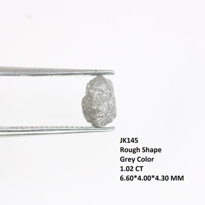 1.02 CT Salt and Pepper Raw Uncut Diamond - African Rough Gemstone - Eco-Friendly Conflict-Free Engagement Ring - Perfect Gift for Her