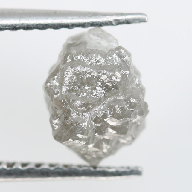 1.75 CT Salt and Pepper Raw Uncut Diamond - African Rough Gemstone - Sustainable Conflict-Free Jewelry - Unique Engagement Ring Gift for Her