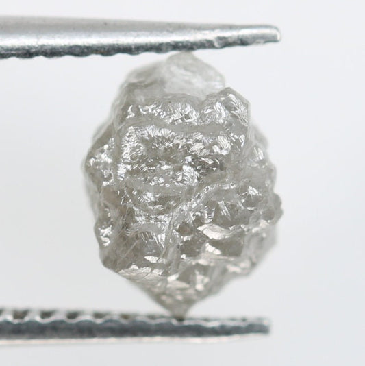 1.75 CT Salt and Pepper Raw Uncut Diamond - African Rough Gemstone - Sustainable Conflict-Free Jewelry - Unique Engagement Ring Gift for Her
