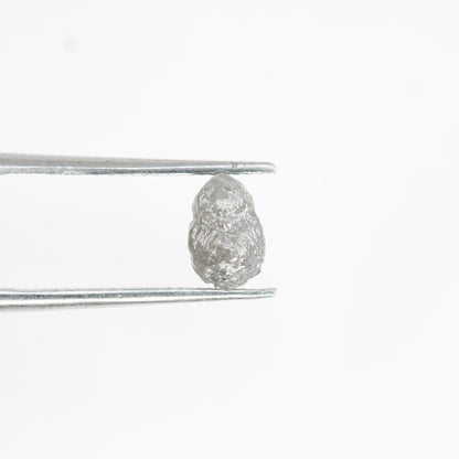 1.02 CT Salt and Pepper Raw Uncut Diamond - African Rough Gemstone - Eco-Friendly Conflict-Free Engagement Ring - Perfect Gift for Her