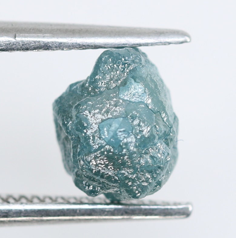 1.37 CT Salt and Pepper Raw Uncut Diamond - African Rough Gemstone - Ethical Conflict-Free Gem - Unique Raw Diamond Ring Ideal Gift for Her