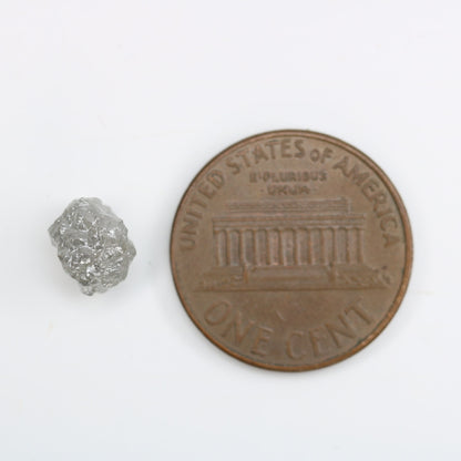 1.75 CT Salt and Pepper Raw Uncut Diamond - African Rough Gemstone - Sustainable Conflict-Free Jewelry - Unique Engagement Ring Gift for Her