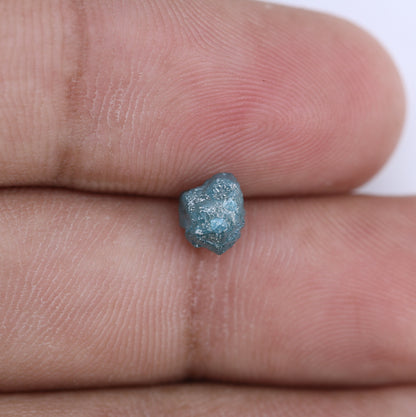 1.37 CT Salt and Pepper Raw Uncut Diamond - African Rough Gemstone - Ethical Conflict-Free Gem - Unique Raw Diamond Ring Ideal Gift for Her