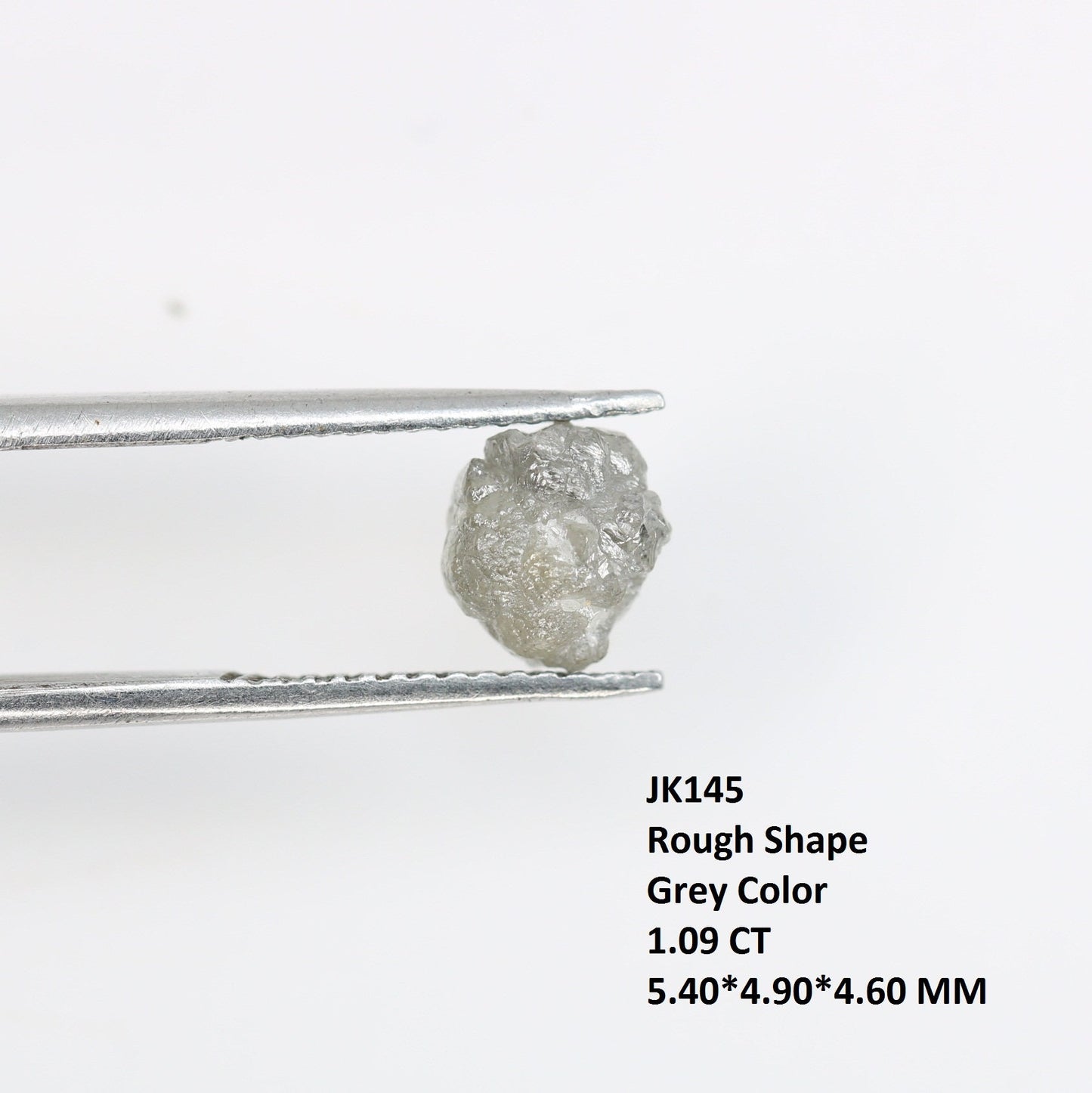 1.09 CT Salt and Pepper Raw Rough Diamond - Uncut African Gem - Conflict-Free Unique Ring - Artisan Rough Diamond Jewelry Ideal Gift for Her