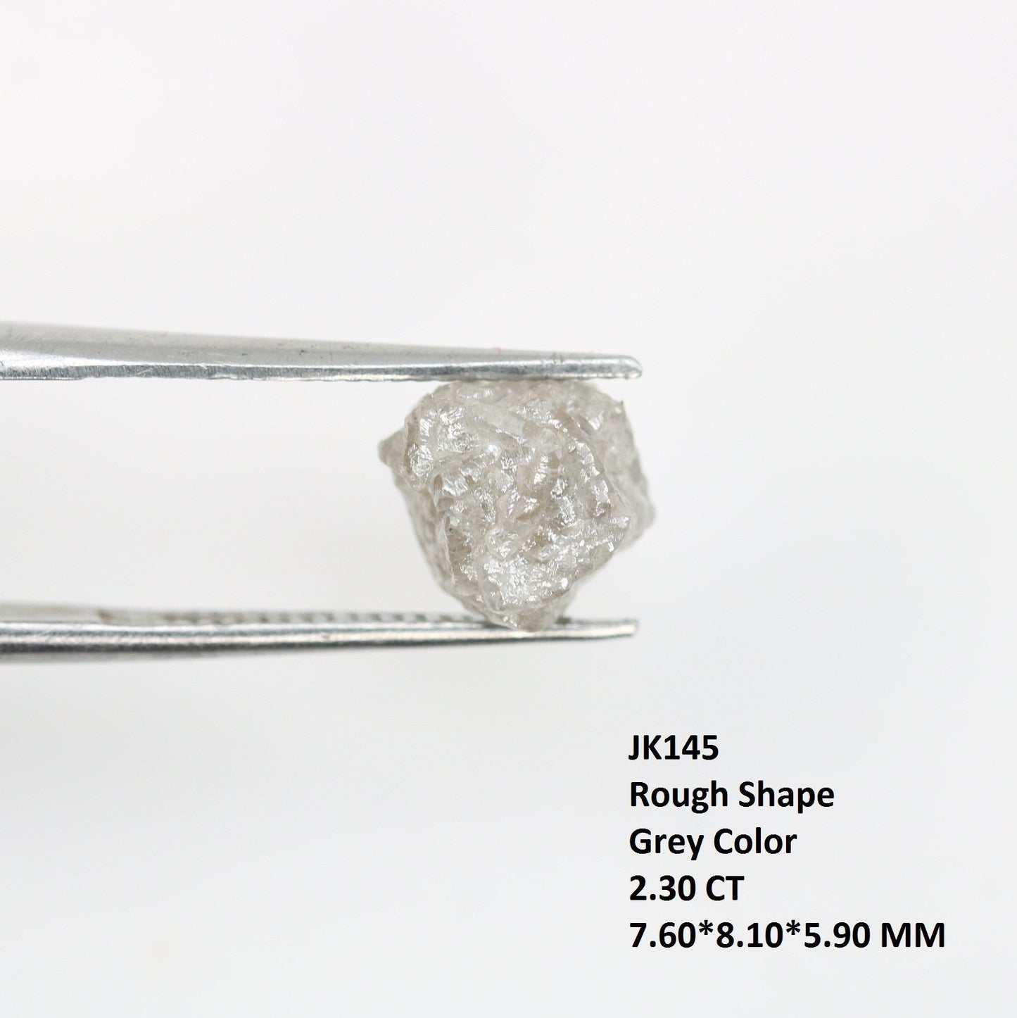 2.30 CT Natural Grey Uncut Rough Loose Diamond - Unique Unpolished Gem for Engagement Rings - Custom Gold Ring - Artisan Raw Diamond Jewelry