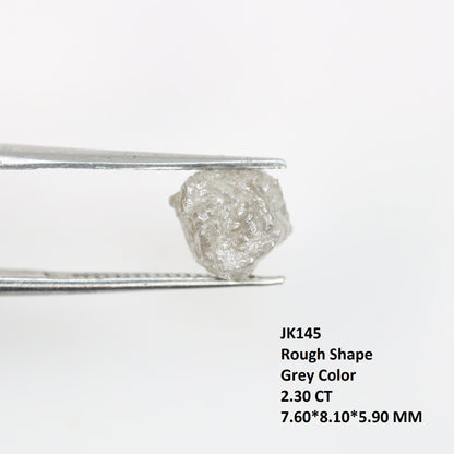2.30 CT Natural Grey Uncut Rough Loose Diamond - Unique Unpolished Gem for Engagement Rings - Custom Gold Ring - Artisan Raw Diamond Jewelry