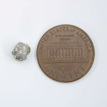 1.09 CT Salt and Pepper Raw Rough Diamond - Uncut African Gem - Conflict-Free Unique Ring - Artisan Rough Diamond Jewelry Ideal Gift for Her