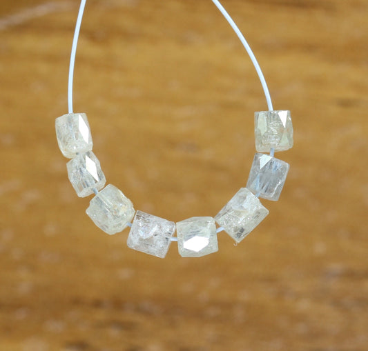 Natural Raw Rough Diamond Beads | Unique One-of-a-Kind Art Deco & Retro Jewelry | Vintage Crystal Necklaces for Women | Handmade Craft