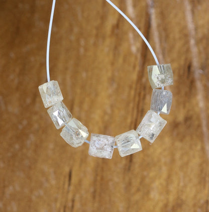 Natural Raw Rough Diamond Beads | Unique One-of-a-Kind Art Deco & Retro Jewelry | Vintage Crystal Necklaces for Women | Handmade Craft
