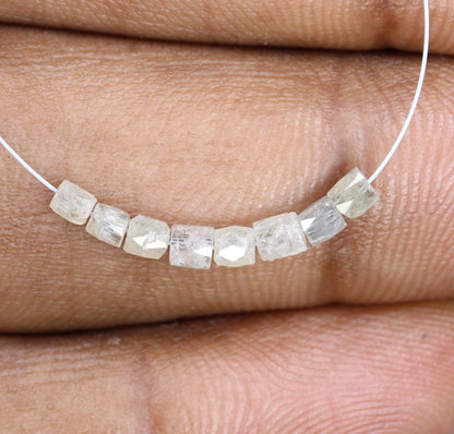 Natural Raw Rough Diamond Beads | Unique One-of-a-Kind Art Deco & Retro Jewelry | Vintage Crystal Necklaces for Women | Handmade Craft