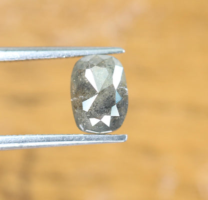 1.23 CT Oval Salt and Pepper Diamond | Unique Raw Engagement Ring Stone | Ethical Gemstone for Custom Jewelry | Natural Luxury Diamond
