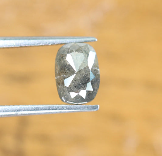 1.23 CT Oval Salt and Pepper Diamond | Unique Raw Engagement Ring Stone | Ethical Gemstone for Custom Jewelry | Natural Luxury Diamond