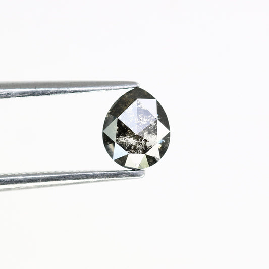 0.54 CT Pear Shape Salt and Pepper Loose Diamond | Bezel Set Natural Gemstone | Unique Gold Ring | Artisan Jewelry |Perfect Anniversary Gift