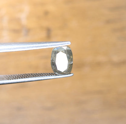 1.23 CT Oval Salt and Pepper Diamond | Unique Raw Engagement Ring Stone | Ethical Gemstone for Custom Jewelry | Natural Luxury Diamond