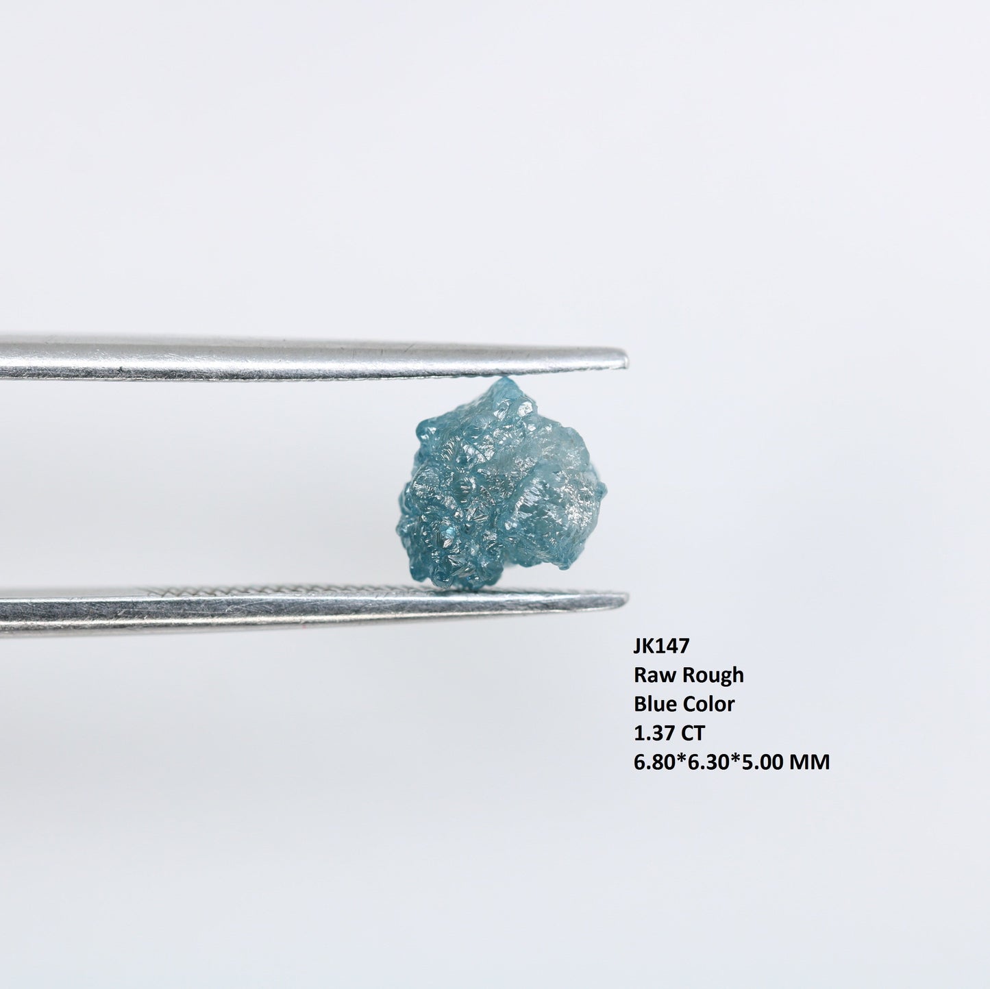 1.37 CT Blue Salt and Pepper Raw Rough Diamond - Uncut African Gem - Conflict-Free Ring -Rough Diamond Jewelry - Perfect Gift for Girlfriend