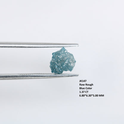 1.37 CT Blue Salt and Pepper Raw Rough Diamond - Uncut African Gem - Conflict-Free Ring -Rough Diamond Jewelry - Perfect Gift for Girlfriend