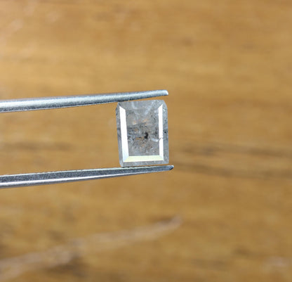 1.62 Carat Natural Loose Salt and Pepper Diamond | Geometric Gray Gemstone | Ideal for Ring or Pendant | I3 Clarity