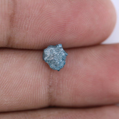 1.37 CT Blue Salt and Pepper Raw Rough Diamond - Uncut African Gem - Conflict-Free Ring -Rough Diamond Jewelry - Perfect Gift for Girlfriend