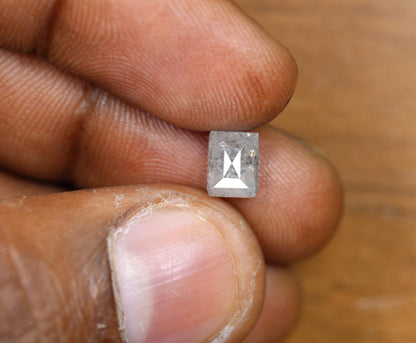 1.62 Carat Natural Loose Salt and Pepper Diamond | Geometric Gray Gemstone | Ideal for Ring or Pendant | I3 Clarity