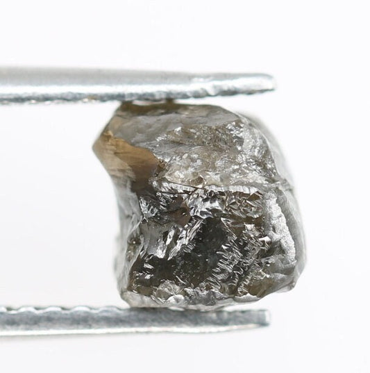 3.93 CT Salt and Pepper Raw Rough Diamond - Uncut African Gem - Conflict-Free Unique Diamond Ring - Ideal Gift for Her