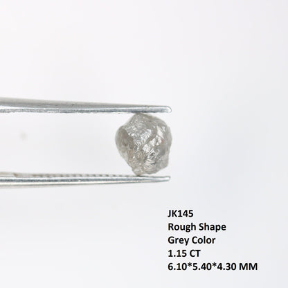 1.15 CT Grey Salt and Pepper Raw Uncut Diamond | Unrefined African Gem | Conflict-Free | Unique Rough Diamond Ring | Ideal Gift for Her