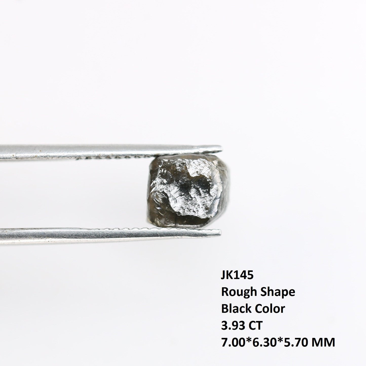 3.93 CT Salt and Pepper Raw Rough Diamond - Uncut African Gem - Conflict-Free Unique Diamond Ring - Ideal Gift for Her