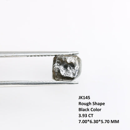 3.93 CT Salt and Pepper Raw Rough Diamond - Uncut African Gem - Conflict-Free Unique Diamond Ring - Ideal Gift for Her
