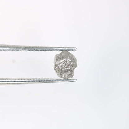 1.15 CT Grey Salt and Pepper Raw Uncut Diamond | Unrefined African Gem | Conflict-Free | Unique Rough Diamond Ring | Ideal Gift for Her