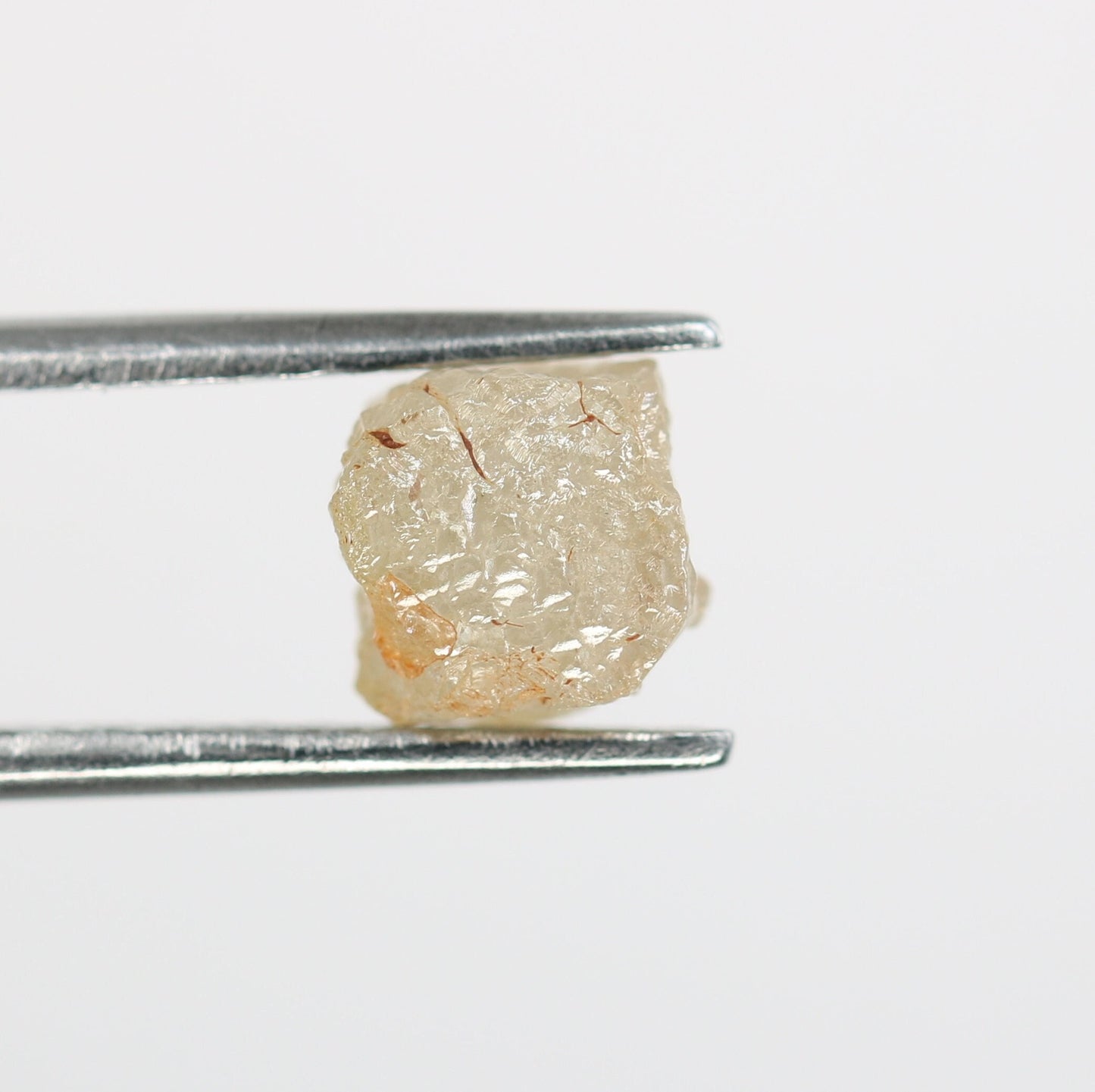 2.01 CT Salt and Pepper Raw Uncut Diamond | African Cube Gem | Unique Rough Diamond Ring | Conflict-Free Jewelry | Perfect Gift for Her