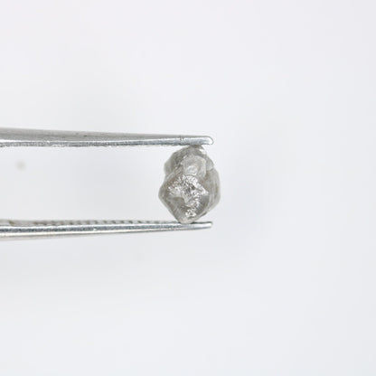 1.15 CT Grey Salt and Pepper Raw Uncut Diamond | Unrefined African Gem | Conflict-Free | Unique Rough Diamond Ring | Ideal Gift for Her
