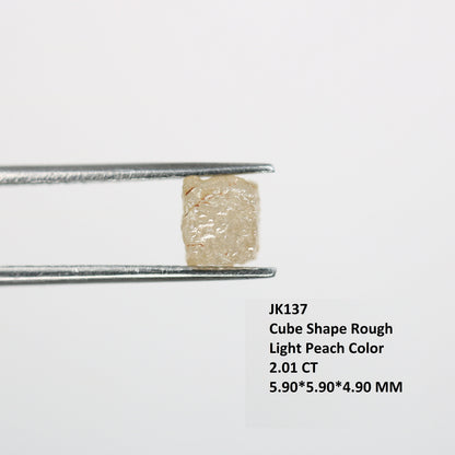 2.01 CT Salt and Pepper Raw Uncut Diamond | African Cube Gem | Unique Rough Diamond Ring | Conflict-Free Jewelry | Perfect Gift for Her