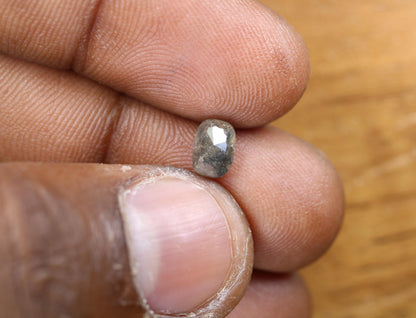 1.23 CT Oval Salt and Pepper Diamond | Unique Raw Engagement Ring Stone | Ethical Gemstone for Custom Jewelry | Natural Luxury Diamond