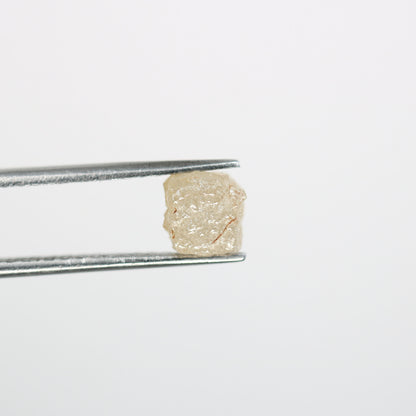 2.01 CT Salt and Pepper Raw Uncut Diamond | African Cube Gem | Unique Rough Diamond Ring | Conflict-Free Jewelry | Perfect Gift for Her