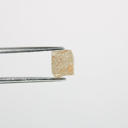 2.01 CT Salt and Pepper Raw Uncut Diamond | African Cube Gem | Unique Rough Diamond Ring | Conflict-Free Jewelry | Perfect Gift for Her