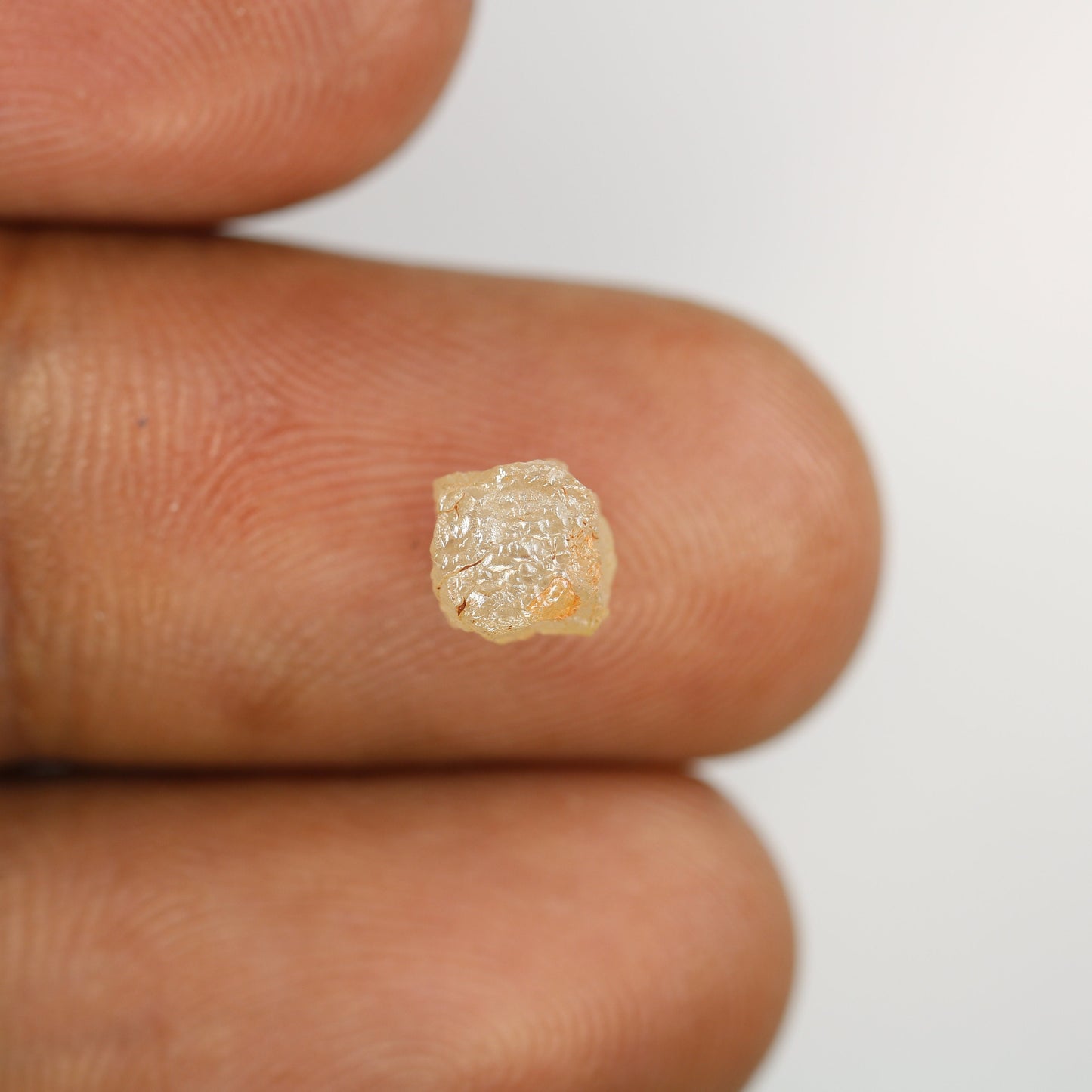 2.01 CT Salt and Pepper Raw Uncut Diamond | African Cube Gem | Unique Rough Diamond Ring | Conflict-Free Jewelry | Perfect Gift for Her