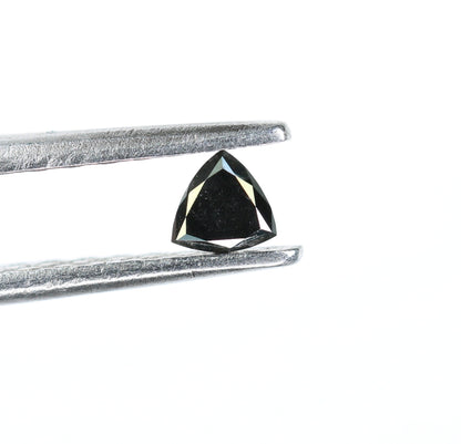 Natural Loose Triangle Metal Diamond Black Color 0.13 CT Triangle Shape Rose Cut Diamond Diamonds