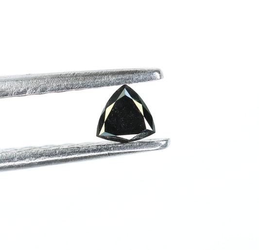 Natural Loose Triangle Metal Diamond Black Color 0.13 CT Triangle Shape Rose Cut Diamond Diamonds