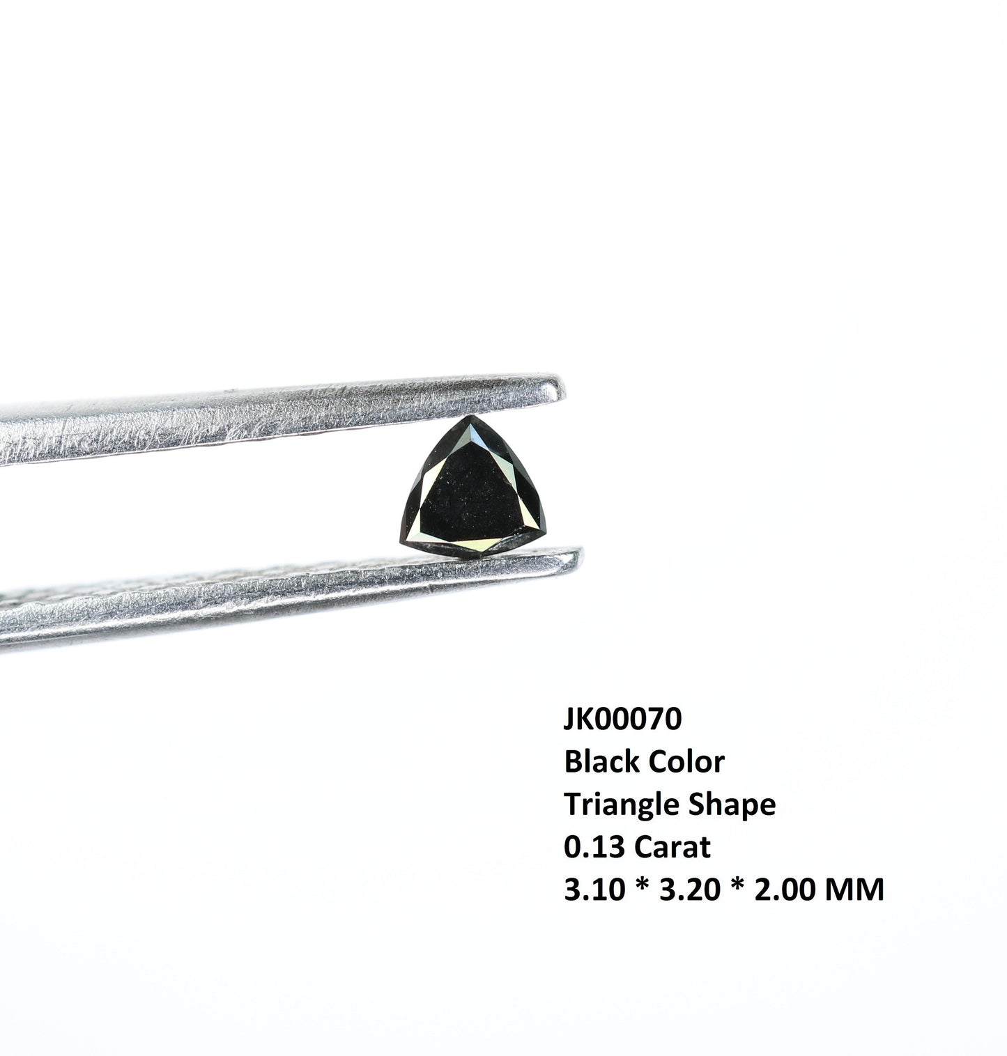 Natural Loose Triangle Metal Diamond Black Color 0.13 CT Triangle Shape Rose Cut Diamond Diamonds