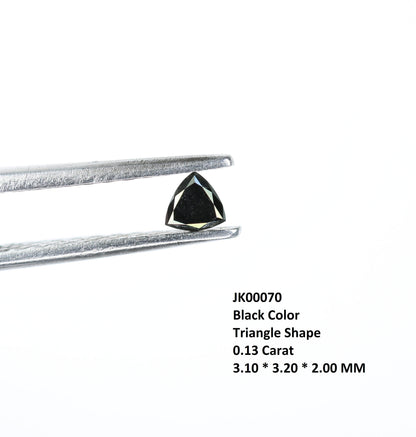 Natural Loose Triangle Metal Diamond Black Color 0.13 CT Triangle Shape Rose Cut Diamond Diamonds