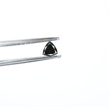Natural Loose Triangle Metal Diamond Black Color 0.13 CT Triangle Shape Rose Cut Diamond Diamonds