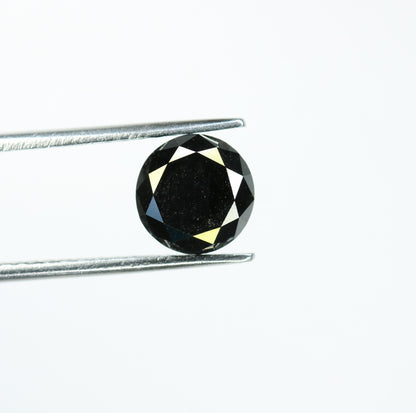 2.58 CT Loose Black Round Brilliant Cut Diamond | High-Quality Gemstone for Engagement Ring | Unique Proposal Jewelry | Custom Design