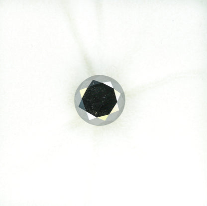 2.58 CT Loose Black Round Brilliant Cut Diamond | High-Quality Gemstone for Engagement Ring | Unique Proposal Jewelry | Custom Design