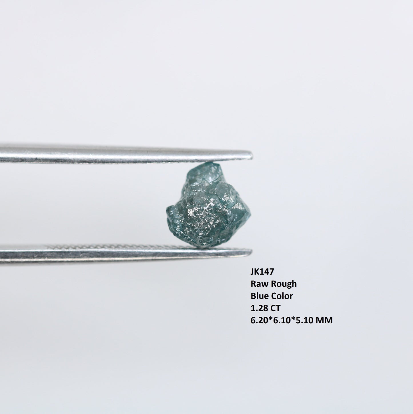 1.28 CT Blue Salt and Pepper Raw Uncut Diamond | African Gemstone | Conflict-Free Unique Ring | Perfect Gift for Her