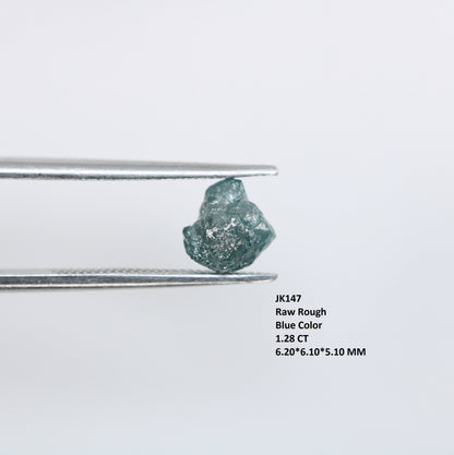 1.28 CT Blue Salt and Pepper Raw Uncut Diamond | African Gemstone | Conflict-Free Unique Ring | Perfect Gift for Her