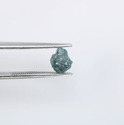 1.28 CT Blue Salt and Pepper Raw Uncut Diamond | African Gemstone | Conflict-Free Unique Ring | Perfect Gift for Her