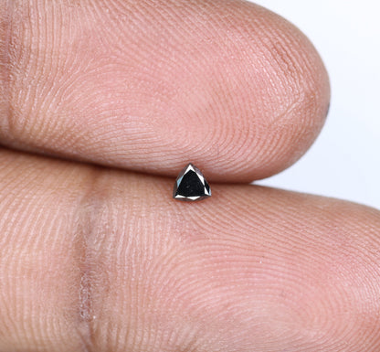 Natural Loose Triangle Metal Diamond Black Color 0.13 CT Triangle Shape Rose Cut Diamond Diamonds