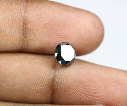 2.58 CT Loose Black Round Brilliant Cut Diamond | High-Quality Gemstone for Engagement Ring | Unique Proposal Jewelry | Custom Design